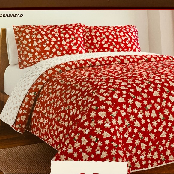 Martha Stewart Gingerbread Quilt Set King size - Picture 2 of 6